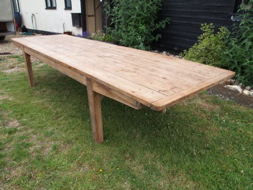 TABLE HUGE EDWARDIAN REFECTORY FARMHOUSE DINING C1900 - ADDITIONAL PHOTO 2