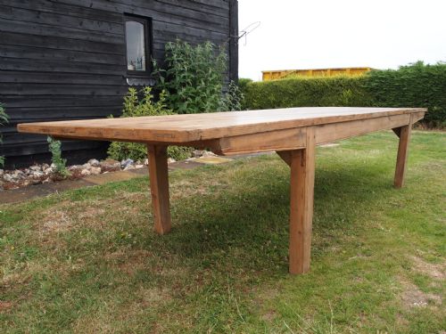 TABLE HUGE EDWARDIAN REFECTORY FARMHOUSE DINING C1900 - ADDITIONAL PHOTO 3