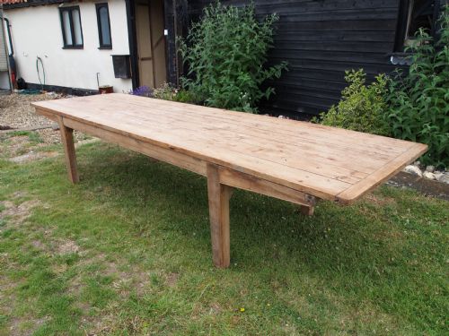 TABLE HUGE EDWARDIAN REFECTORY FARMHOUSE DINING C1900 - ADDITIONAL PHOTO 8