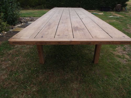 TABLE HUGE EDWARDIAN REFECTORY FARMHOUSE DINING C1900 - ADDITIONAL PHOTO 11