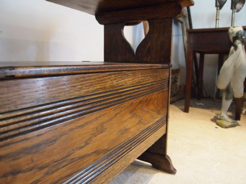 MONKS BENCH ARTS AND CRAFTS OAK LIBERTY CO C1907 - ADDITIONAL PHOTO 5