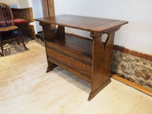 MONKS BENCH ARTS AND CRAFTS OAK LIBERTY CO C1907 - ADDITIONAL PHOTO 7