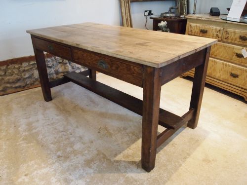 TABLE REFECTORY FARMHOUSE DINING VICTORIAN PINE AND SYCAMORE C1880 - ADDITIONAL PHOTO 5