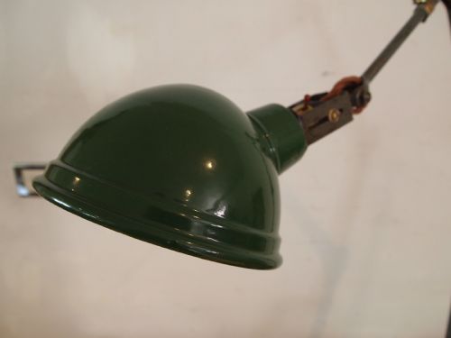 LAMP STUNNING DUGDILLS INDUSTRIAL ANGLE POISE TABLE DESK LAMP C1930 - ADDITIONAL PHOTO 1