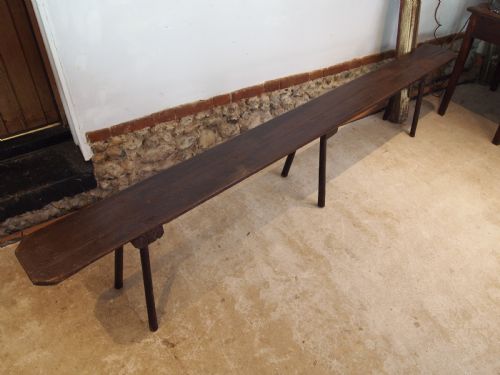 BENCH SETTLE RARE PRIMITIVE PINE YORKSHIRE C1820 - ADDITIONAL PHOTO 7
