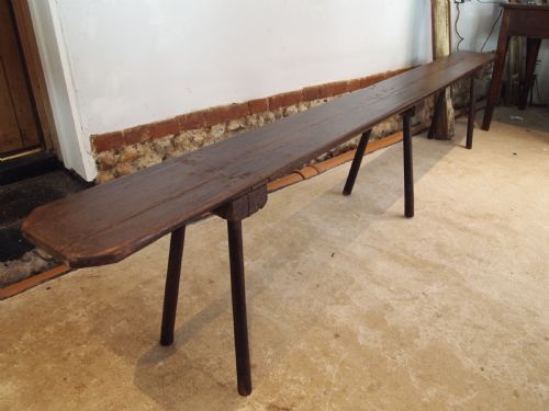 BENCH SETTLE RARE PRIMITIVE PINE YORKSHIRE C1820 - ADDITIONAL PHOTO 8