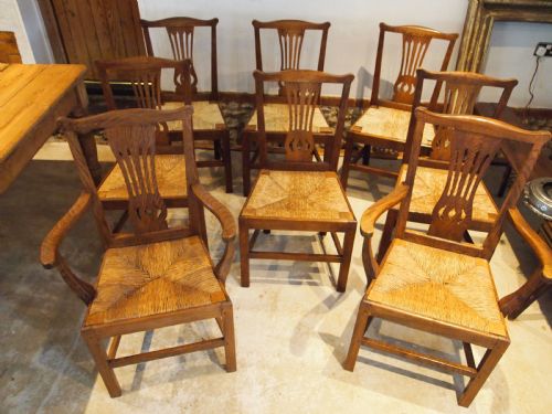 CHAIRS RARE SET OF GEORGE III OAK KITCHEN DINING CLARKSON WOLVERHAMPTON C1800 - ADDITIONAL PHOTO 6