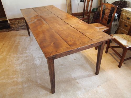 TABLE FRENCH ELM REFECTORY DINING FARMHOUSE C1900 - ADDITIONAL PHOTO 4
