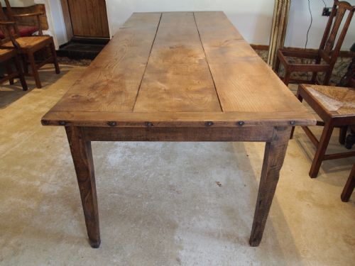 TABLE FRENCH ELM REFECTORY DINING FARMHOUSE C1900 - ADDITIONAL PHOTO 10