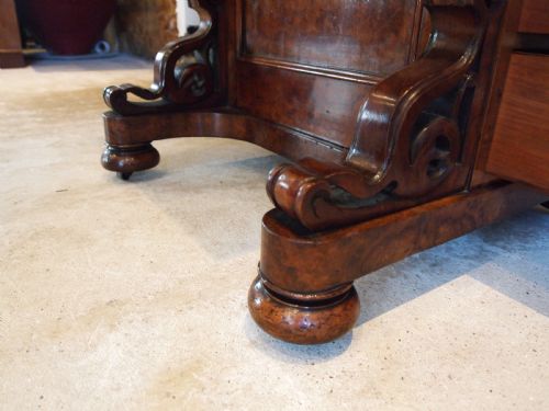 DAVENPORT DESK FINEST QUALITY PIANO TOP BURR WALNUT C1860 - ADDITIONAL PHOTO 12
