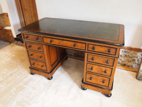 DESK RARE POLLARD AND BURR OAK VICTORIAN STUNNING C1850 - ADDITIONAL PHOTO 2