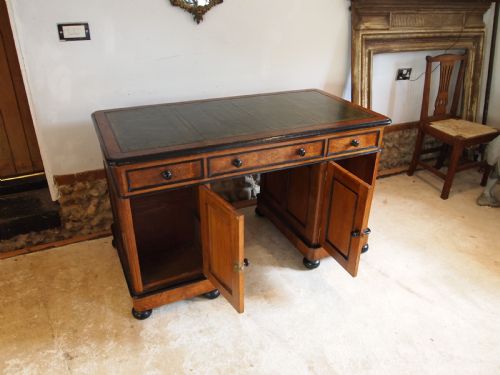 DESK RARE POLLARD AND BURR OAK VICTORIAN STUNNING C1850 - ADDITIONAL PHOTO 12