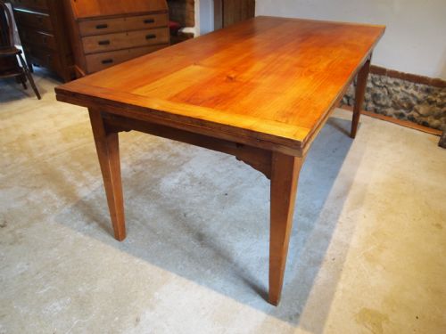 TABLE RARE EXTENDING REFECTORY FARMHOUSE FRENCH CHERRYWOOD C1890 - ADDITIONAL PHOTO 1