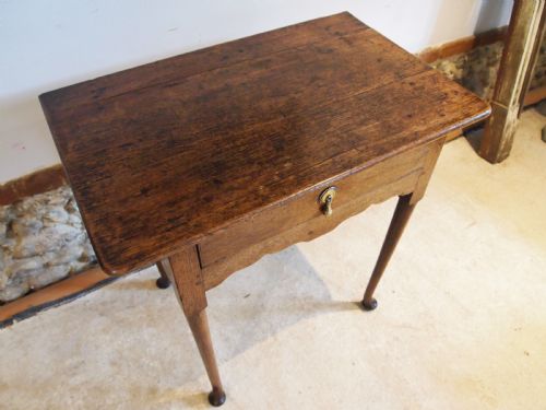 TABLE HALL LAMP SIDE WONDERFUL GEORGE II OAK LOWBOY C1740 - ADDITIONAL PHOTO 4