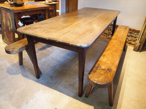 TABLE REFECTORY DINING FARMHOUSE ENGLISH OAK C1840 - ADDITIONAL PHOTO 2