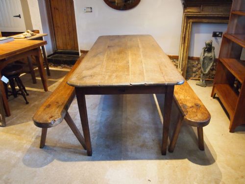 TABLE REFECTORY DINING FARMHOUSE ENGLISH OAK C1840 - ADDITIONAL PHOTO 10
