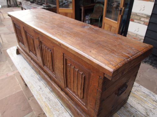 COFFER CHEST RARE 16TH CENTURY OAK FRENCH RENAISSANCE C1550 - ADDITIONAL PHOTO 12