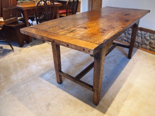 TABLE STUNNING GEORGE III ELM TWO PLANK REFECTORY FARMHOUSE DINING C1780 - ADDITIONAL PHOTO 4