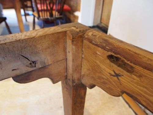TABLE STUNNING GEORGE III ELM TWO PLANK REFECTORY FARMHOUSE DINING C1780 - ADDITIONAL PHOTO 9