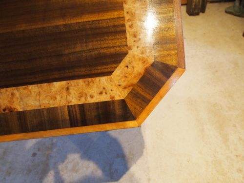 TABLE STUNNING ART DECO WALNUT DINING TABLE C1925 - ADDITIONAL PHOTO 5