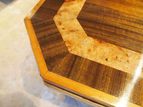 TABLE STUNNING ART DECO WALNUT DINING TABLE C1925 - ADDITIONAL PHOTO 9