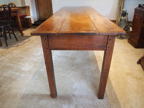 TABLE RARE FRENCH APPLE WOOD REFECTORY FARMHOUSE DINING SEATS 10 C1840 - ADDITIONAL PHOTO 6