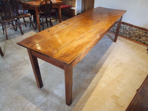 TABLE RARE FRENCH APPLE WOOD REFECTORY FARMHOUSE DINING SEATS 10 C1840 - ADDITIONAL PHOTO 7
