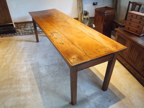 TABLE RARE FRENCH APPLE WOOD REFECTORY FARMHOUSE DINING SEATS 10 C1840 - ADDITIONAL PHOTO 8