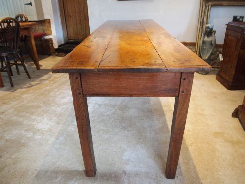 TABLE RARE FRENCH APPLE WOOD REFECTORY FARMHOUSE DINING SEATS 10 C1840 - ADDITIONAL PHOTO 9