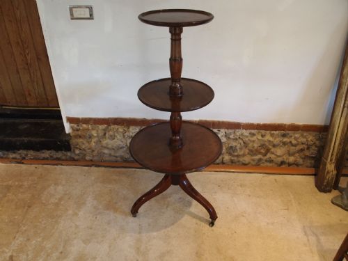 RARE CAMPAIGN MILITARY GEORGE III MAHOGANY DUMB WAITER TABLE C1800 - ADDITIONAL PHOTO 10
