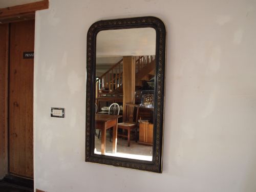 MIRROR LARGE VICTORIAN GILDED VINE EBONISED WALL ORIGINAL PLATE C1880 - ADDITIONAL PHOTO 11