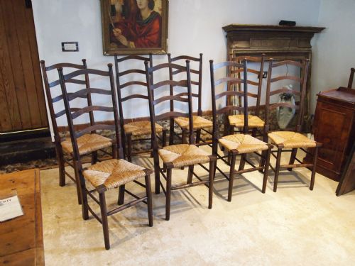 chairs wonderful set of 8 libertys arts and crafts william birch c1910 - CATEGORY: ANTIQUE CHAIRS - DATED 1910
