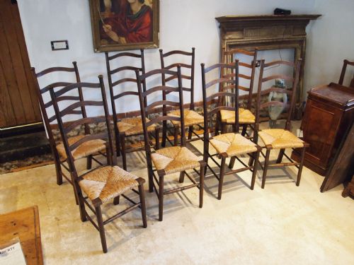 CHAIRS WONDERFUL SET OF 8 LIBERTYS ARTS AND CRAFTS WILLIAM BIRCH C1910 - ADDITIONAL PHOTO 2