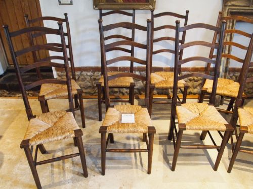 CHAIRS WONDERFUL SET OF 8 LIBERTYS ARTS AND CRAFTS WILLIAM BIRCH C1910 - ADDITIONAL PHOTO 5