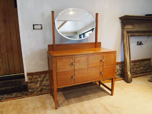 BEDROOM SUITE 3 PIECE BATH CABINET MAKERS OAK ART DECO C1930 - ADDITIONAL PHOTO 1