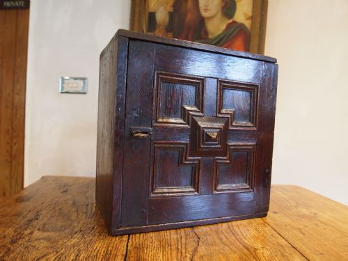 CUPBOARD STUNNING SPICE CABINET CHARLES II OAK C1680 - ADDITIONAL PHOTO 9