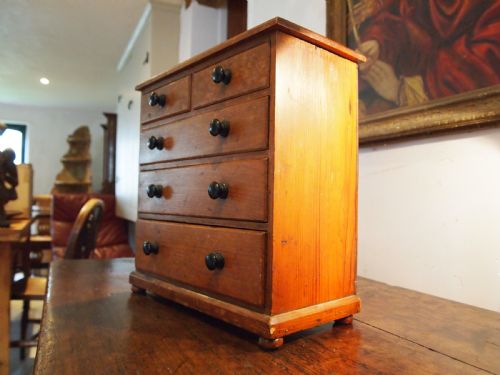 CHEST OF DRAWERS MINIATURE VICTORIAN APPRENTICE CHEST PINE C1880 - ADDITIONAL PHOTO 9