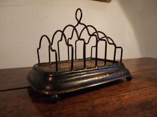 VERY RARE PONTYPOOL TOLEWARE TIN TOAST RACK C1810 - ADDITIONAL PHOTO 2