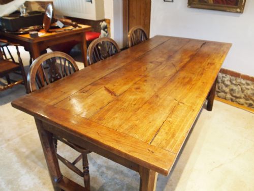 TABLE STUNNING REFECTORY FARMHOUSE FRENCH CHERRY C1820 - ADDITIONAL PHOTO 14