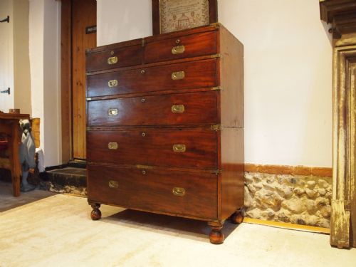 CHEST OF DRAWERS MILITARY CAMPAIGN RARE WILLIAM IV C1830 - ADDITIONAL PHOTO 5