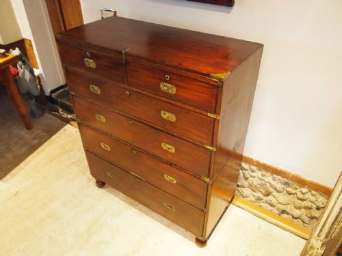 CHEST OF DRAWERS MILITARY CAMPAIGN RARE WILLIAM IV C1830 - ADDITIONAL PHOTO 9