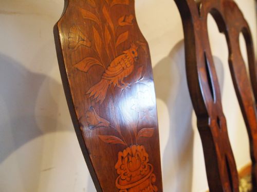 SETTEE SOFA BENCH STUNNING WALNUT INLAID DUTCH C1880 - ADDITIONAL PHOTO 1