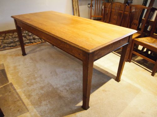 TABLE REFECTORY FARMHOUSE DINING EDWARDIAN OAK C1900 - ADDITIONAL PHOTO 10