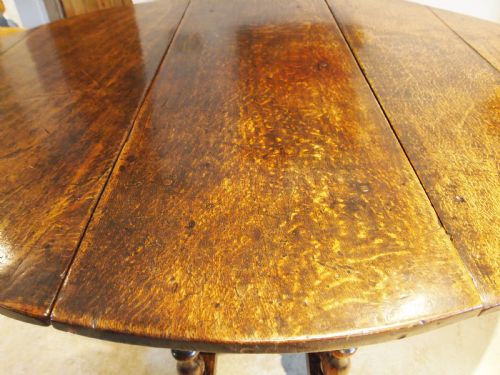 TABLE DINING OUTSTANDING CHARLES II OAK GATELEG SEATS 8 C1680 - ADDITIONAL PHOTO 5