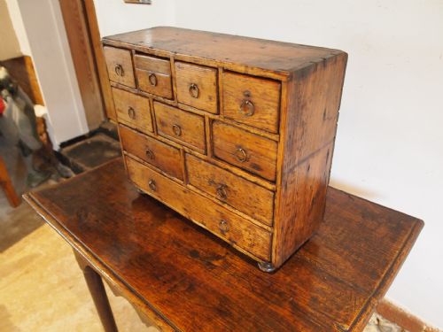 CHEST OF DRAWERS SMALL GEORGE III PINE COLLECTORS C1800 - ADDITIONAL PHOTO 7