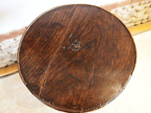 TABLE RARE GEORGE II ELM PRIMITIVE NAIVE C1740 - ADDITIONAL PHOTO 1