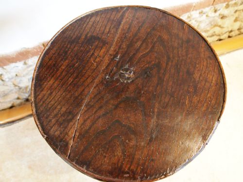 TABLE RARE GEORGE II ELM PRIMITIVE NAIVE C1740 - ADDITIONAL PHOTO 14