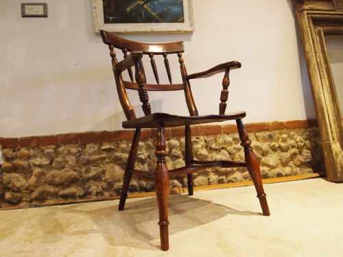 CHAIR RARE STUNNING WINDSOR ARMCHAIR C1850 - ADDITIONAL PHOTO 12