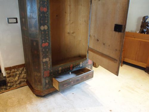 CUPBOARD PANTRY OR WARDROBE EUROPEAN LARGE ORIGINAL PAINT C1850 - ADDITIONAL PHOTO 10