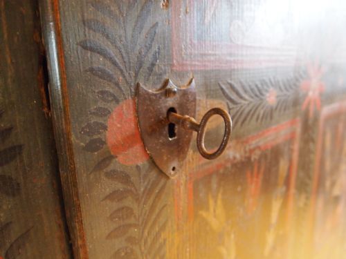 CUPBOARD PANTRY OR WARDROBE EUROPEAN LARGE ORIGINAL PAINT C1850 - ADDITIONAL PHOTO 13